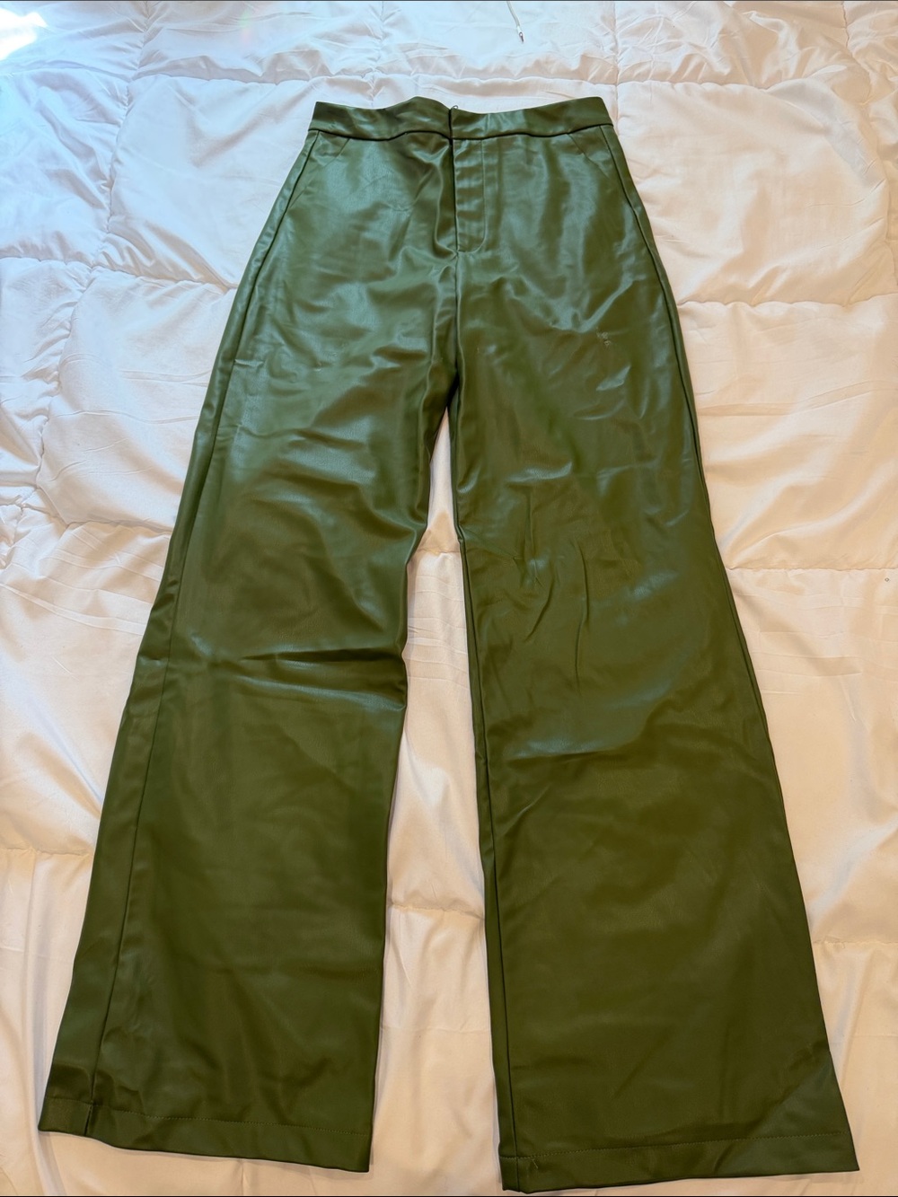 Zara Olive Wide Leg Trousers